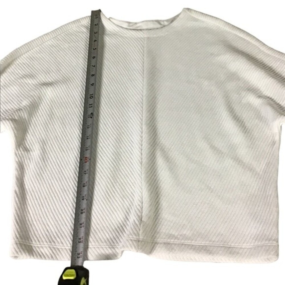 Minimalist Casual Basic Chic Ribbed Knit Fashion A New Day White Size M Sweater - Picture 5 of 11